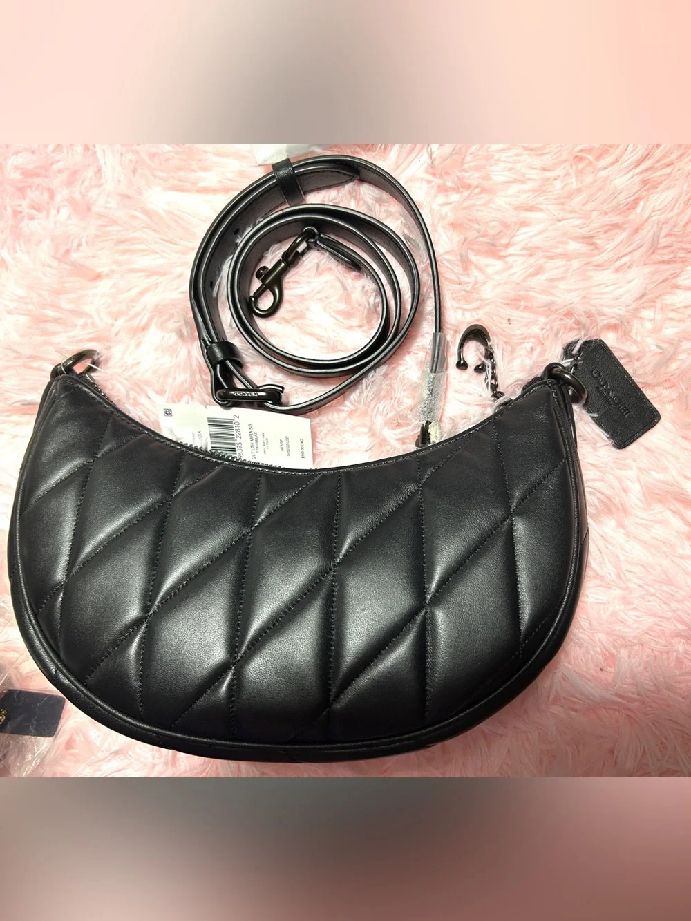 Coach Mira Shoulder Bag  w/Pillow Quilting-Black